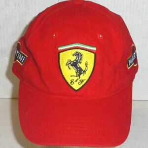 Official Ferrari Martini Strapback Adjustable Embroidered Hat Red PLEASE READ